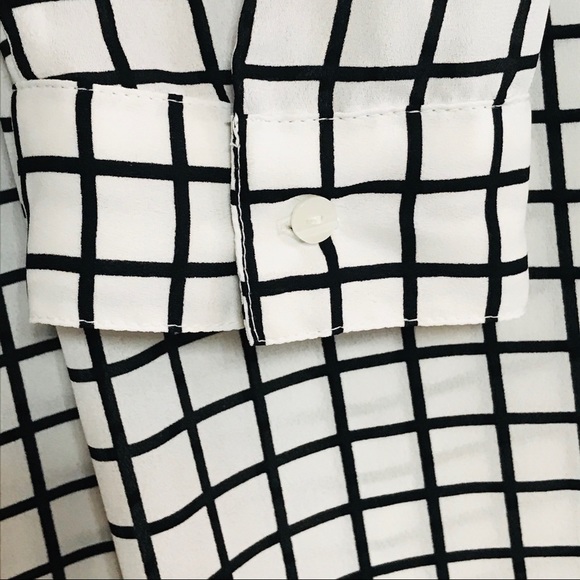 Worthington WHITE & BLACK GEORGETTE BLOUSE - Picture 7 of 7